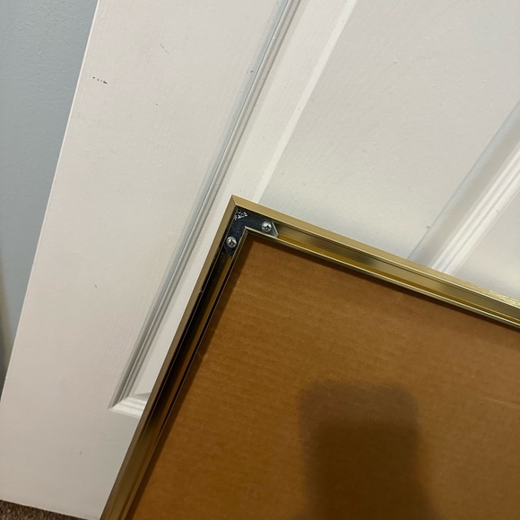 WOODED NATURE FOREST BRIDGE ART PAINTING PRINT GOLD FRAMED 24 x 20.5 - Picture 7 of 8